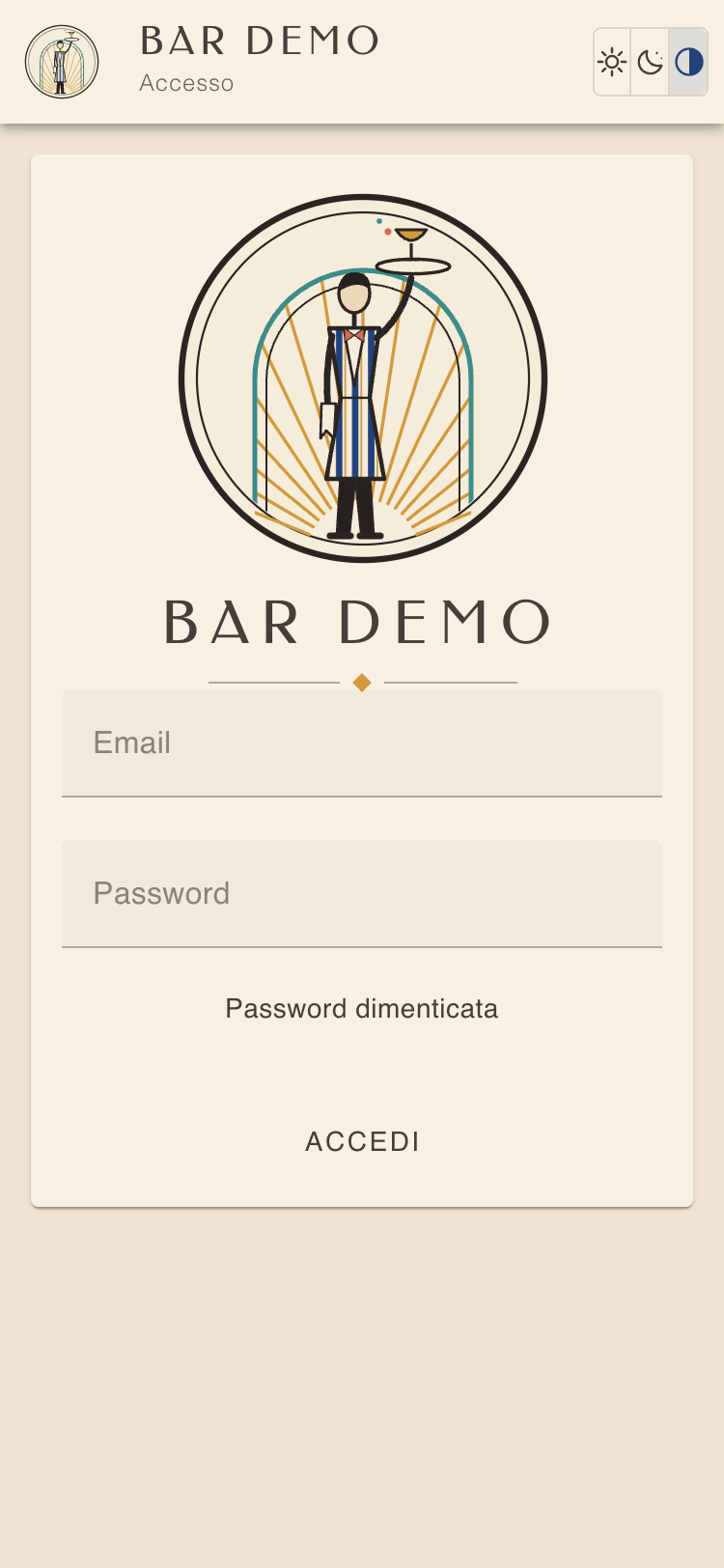 Pagina di accesso