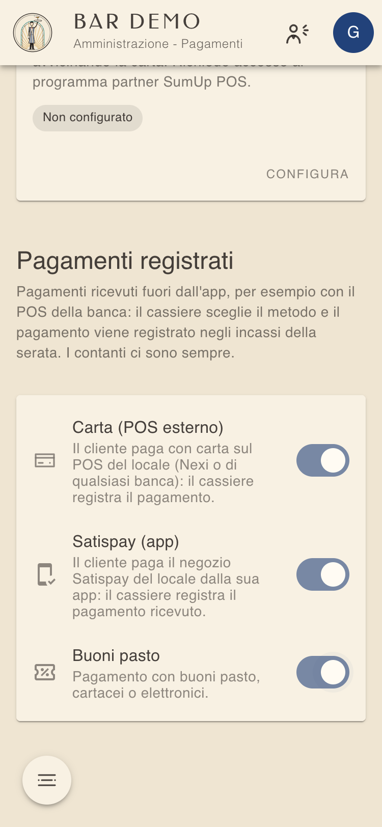 Pagamenti registrati